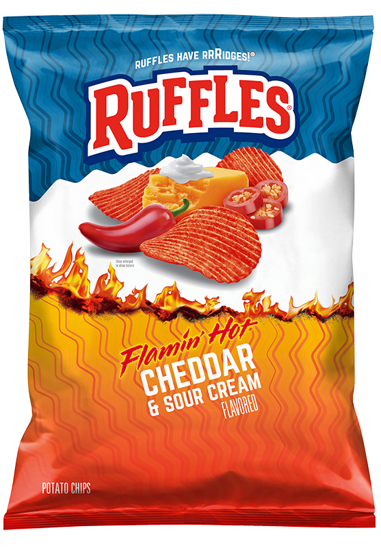 RUFFLES® Flamin' Hot Cheddar & Sour Cream | Ruffles