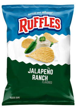 Ruffles Potato Crisps, Cheddar & Sour Cream Flavored, Baked, Potato